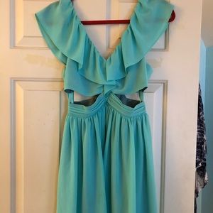 Teal Keepsake Cut-out Dress